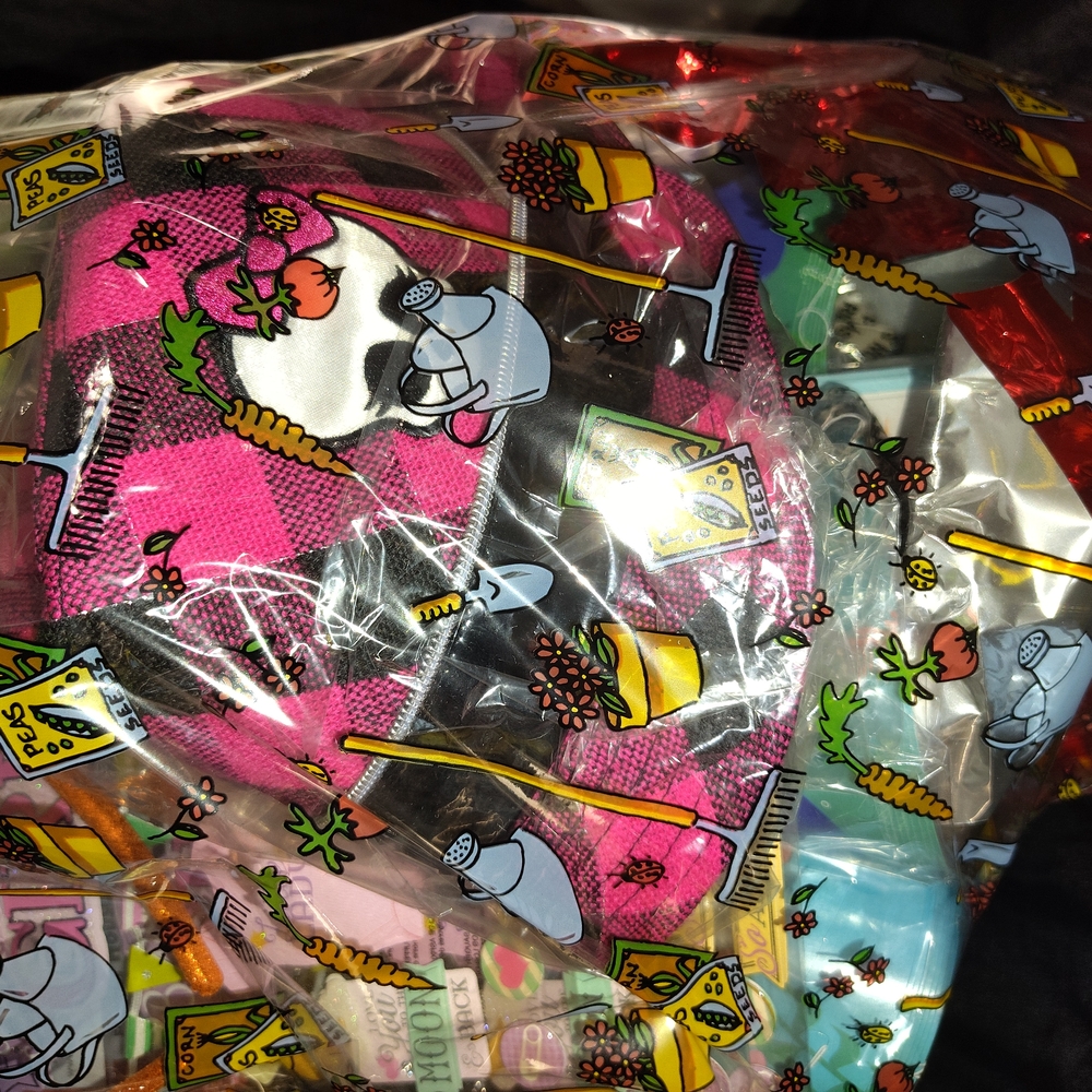 Pink and Black Panda Print Bag